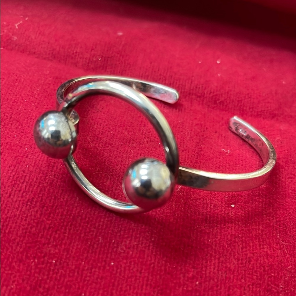 Elegant Silver Open Cuff Bracelet